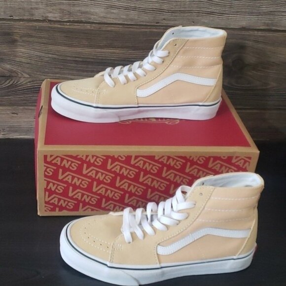 New Vans Sk8 Hi Womens Color Theory Honey Peach High Top Sneakers Size 7 Skater - Picture 1 of 10